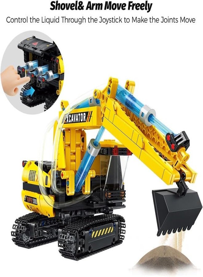 KONIGIN Play Game Technic Hydraulic Excavator Building Blocks Set Engineering Car Model Educational Playset for Kids (554 Pcs) - Image 4